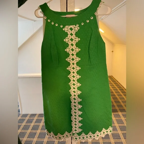 Lilly Pulitzer | Dresses | Lilly Pulitzer Green Shift Dress With Embroidery  Size | Poshmark